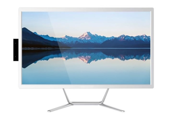 ordenador montado en la pared todo de la pantalla táctil en un sistema operativo de Windows 10