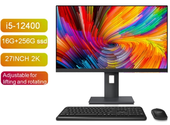 27 pulgadas Intel I5-12400 CPU 16G + 256G SSD todo en una PC con Win7/8/10/11