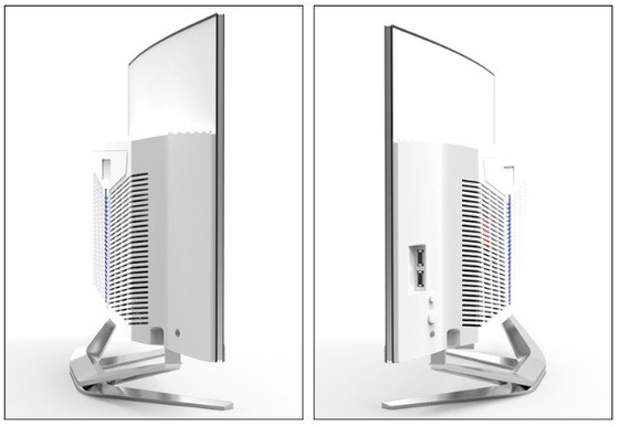 24 pulgadas PC todo en uno Computadoras de juegos Plata I5 / I7 2mm Micro Rim 512G m.2 sSD HD