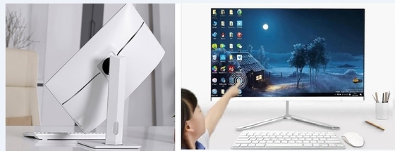 PC de la pantalla LCD táctil de AIO 24 grados Win10 8GB RAM de Cockwise 90 de la pulgada