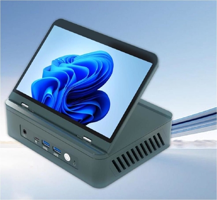 Negro/Plata 0.3Kg Mini PC Host de escritorio 128G Almacenamiento con Wifi/CPU/OS actualizable