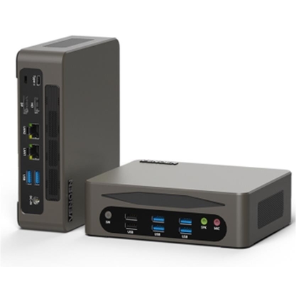 Black/Silver 256GB SSD Mini PC con sistema operativo dual (Windows 10/11 o Android) I7-10th